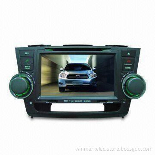 8-inch Digital Dual-DIN In-dash Car DVD for Toyota-Hilander, with Built-in 4-channel Amplifier